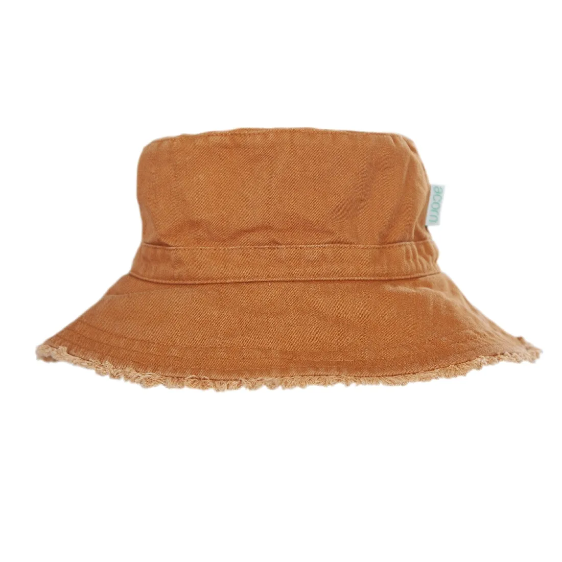 ACORN KIDS - FRAYED BUCKET HAT: CHESTNUT