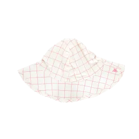 Baby Girls Sun Hat - Pink Tattersall