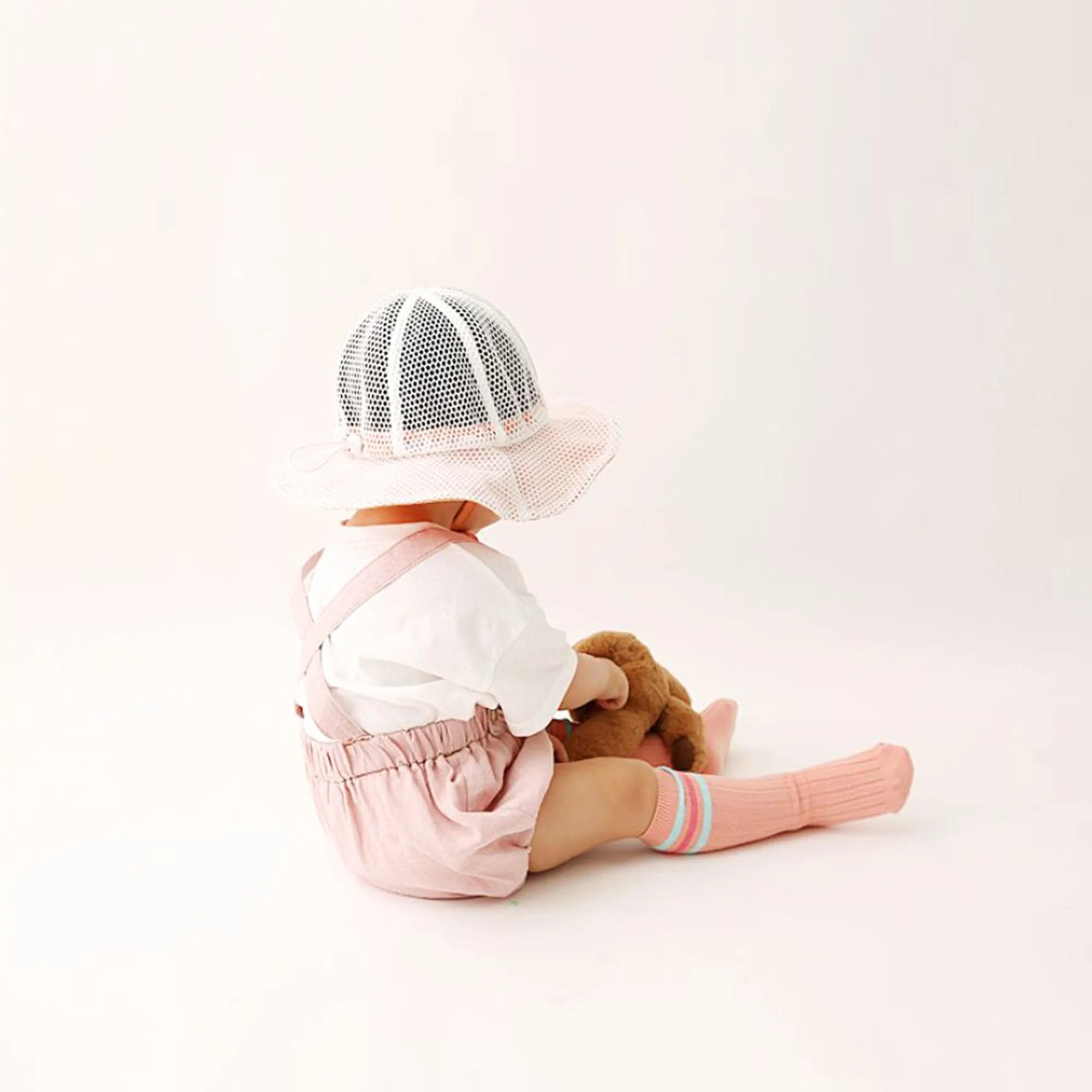 Baby Mesh Bucket Hat Toddler Sun Floppy Hat | Pink