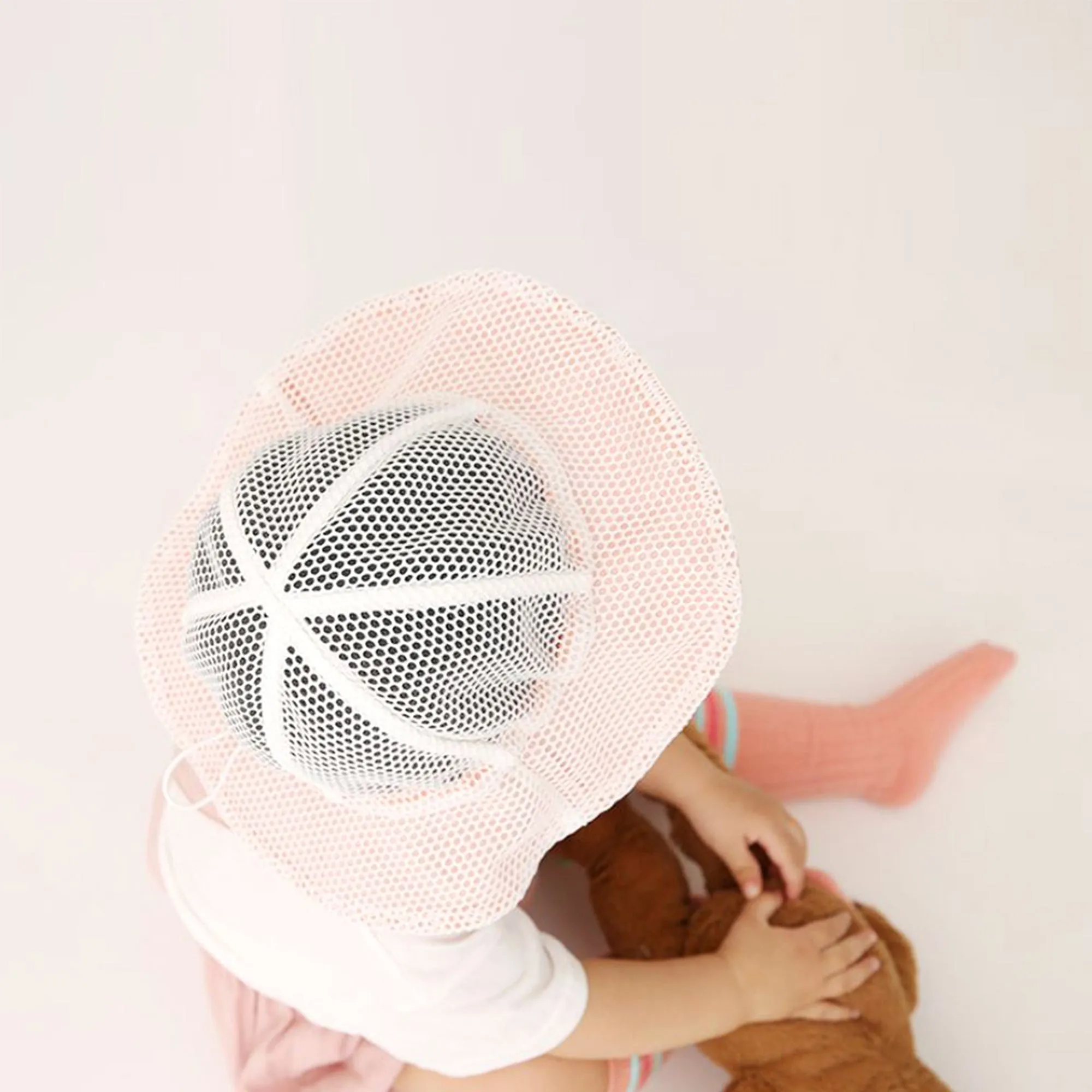 Baby Mesh Bucket Hat Toddler Sun Floppy Hat | Pink