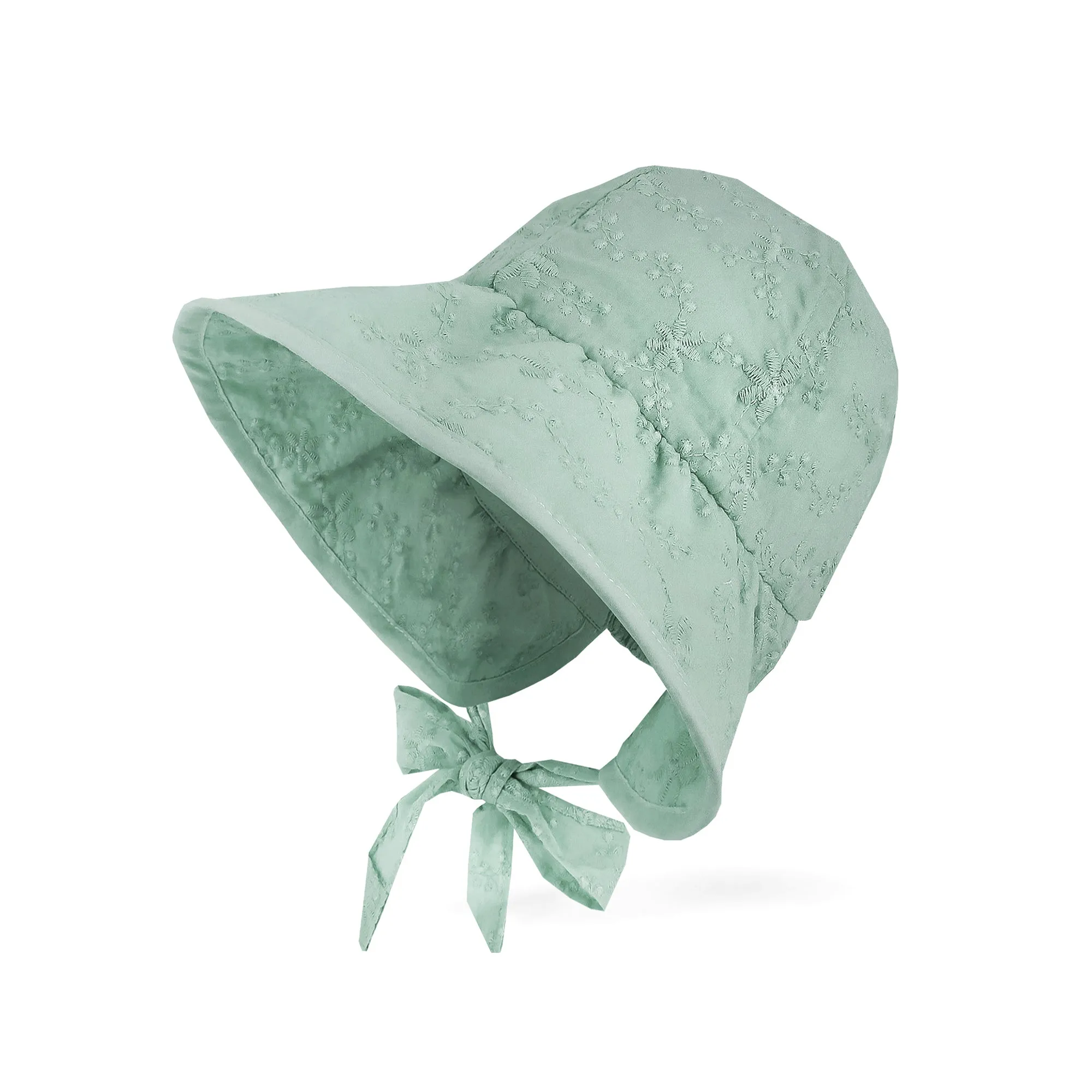 Baby Wide Brim Floppy Sun Bonnet Lacy Victorian Hat | Lavender