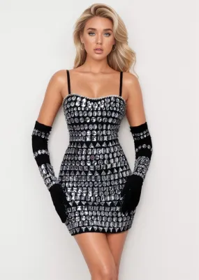 Beata Bodycon Mini Dress With Gloves