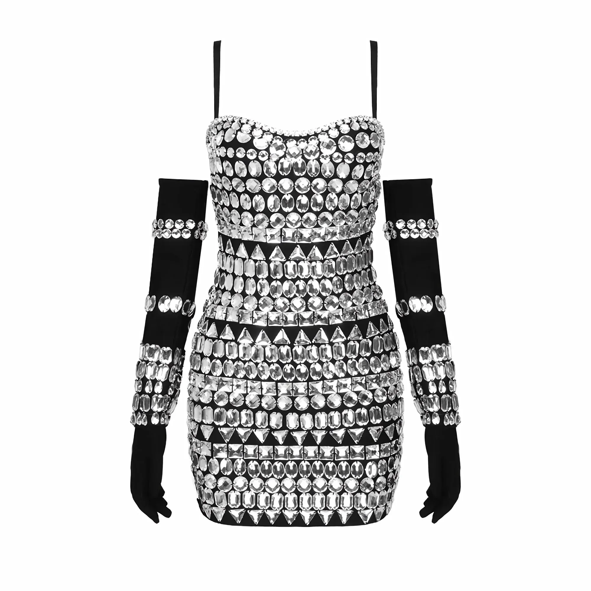 Beata Bodycon Mini Dress With Gloves