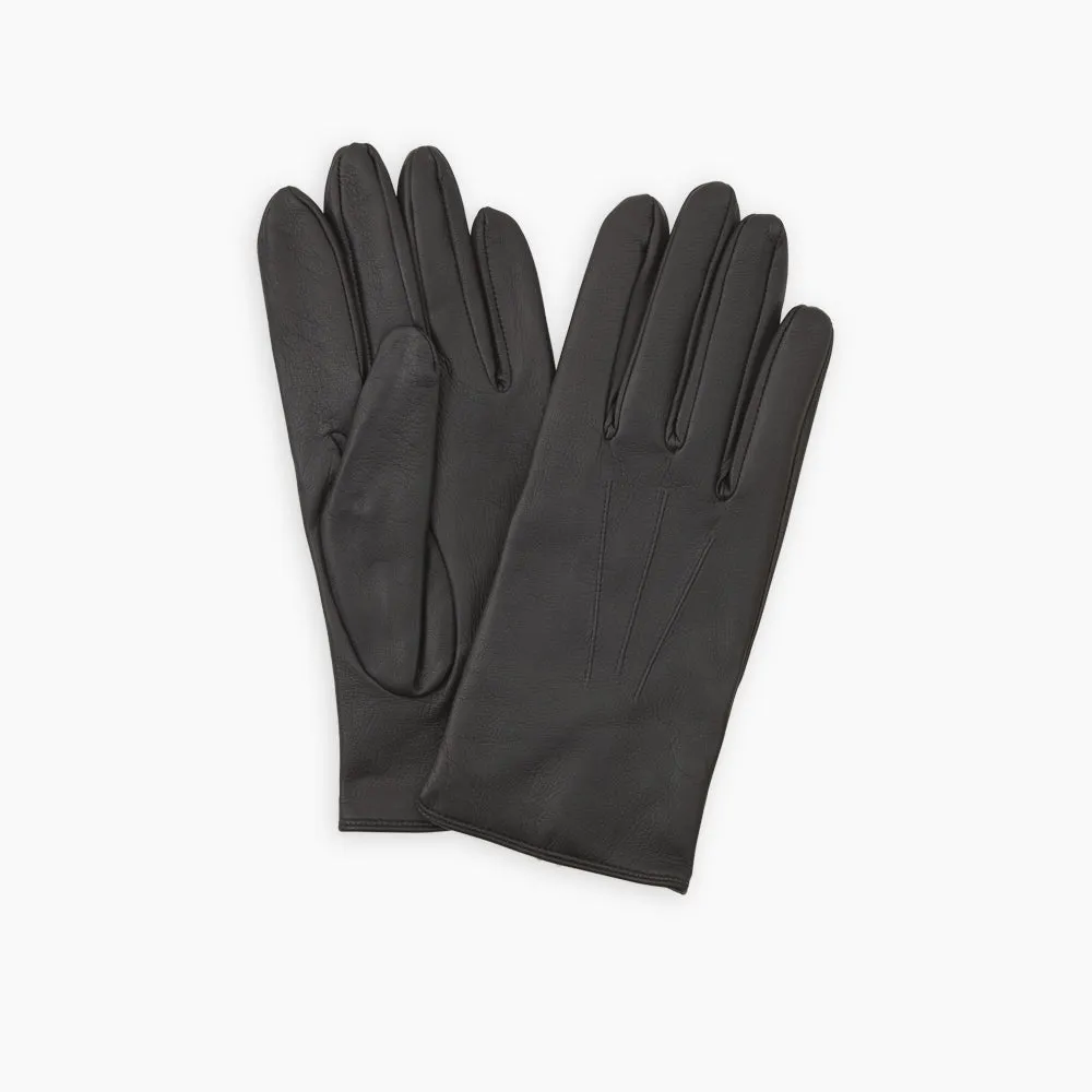 Berkeley Black Leather Evening Gloves