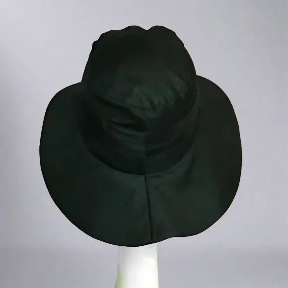 Black Linen Sun Hat