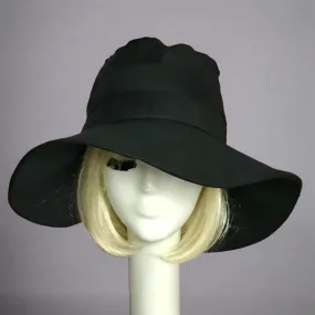 Black Linen Sun Hat