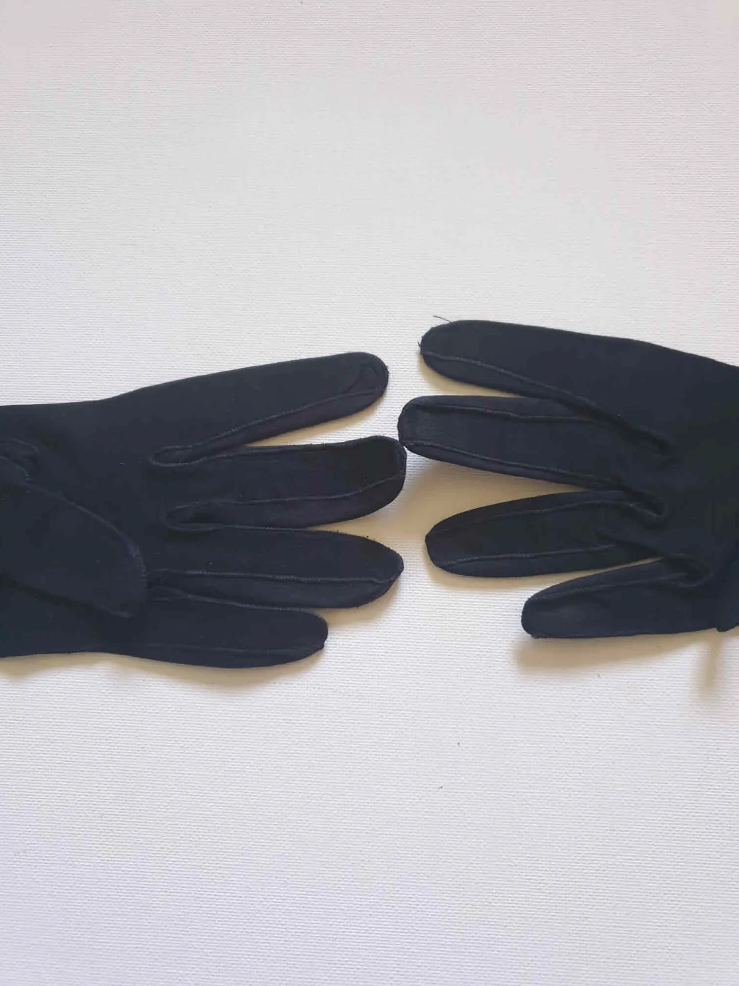 Black Suede Evening Gloves - SIze 6 1/2