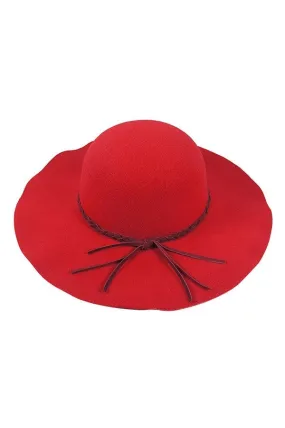 Braided Band Felt Floppy Hat