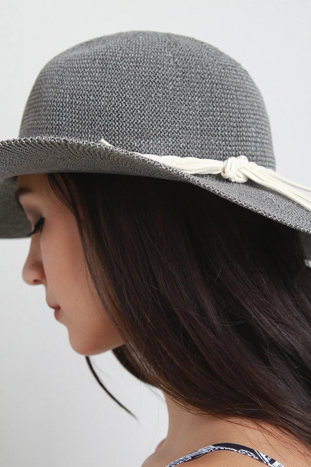 Braided Tie Straw Summer Hat