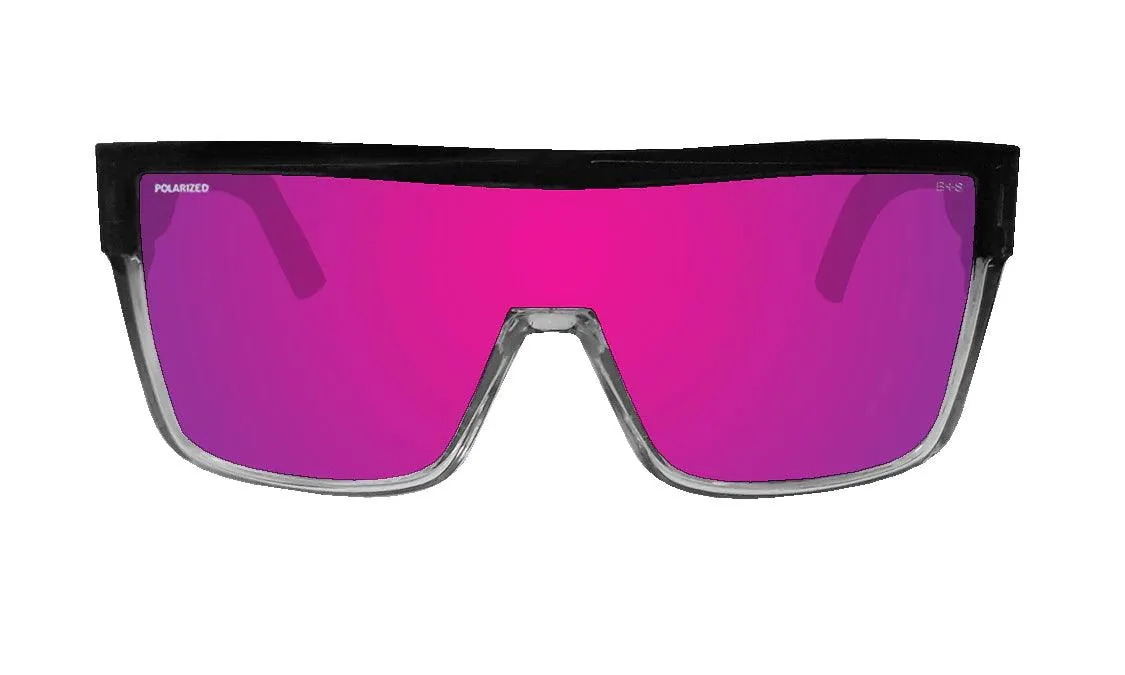 BUZZ Bomb Safety - Polarized Sunset Revo Pink Mirror Crystal Z87