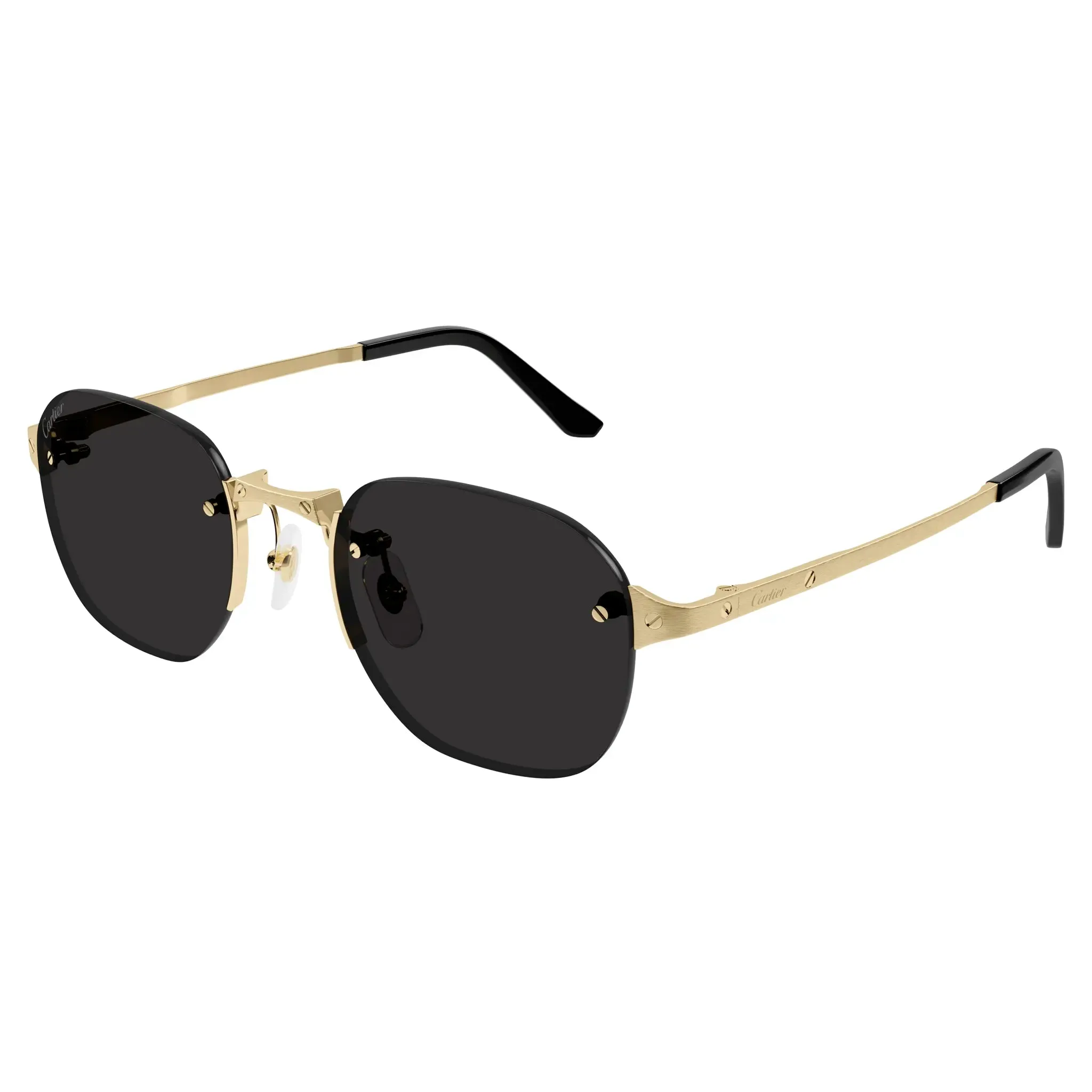 Cartier Eyewear CT0459S-001 Gold Grey Sunglasses