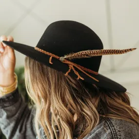 Charlie 1 Horse | Wanderlust Wool Felt Floppy Hat with Braided Band in Black