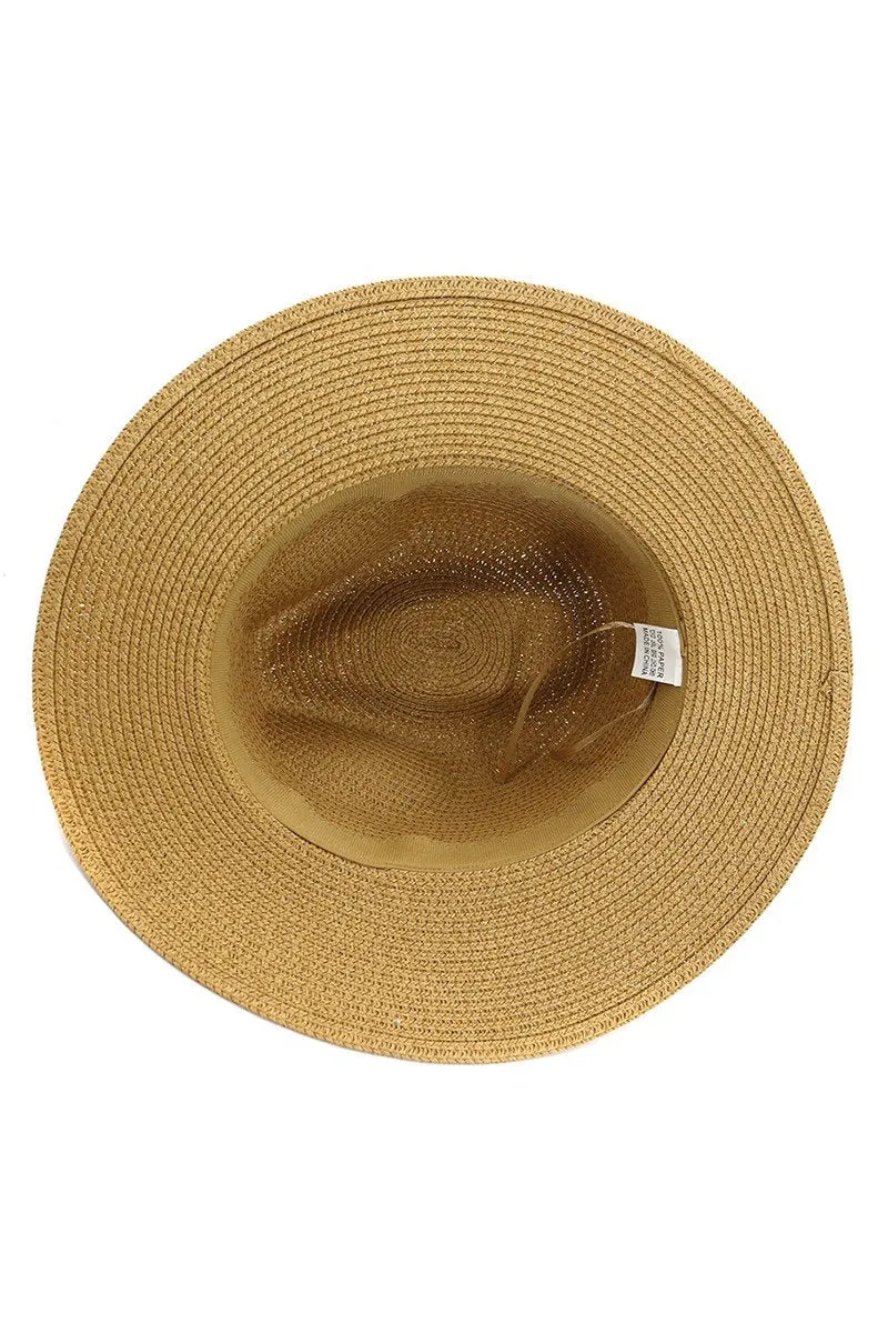 DANDY BELT SUMMER FLOPPY PANAMA HAT