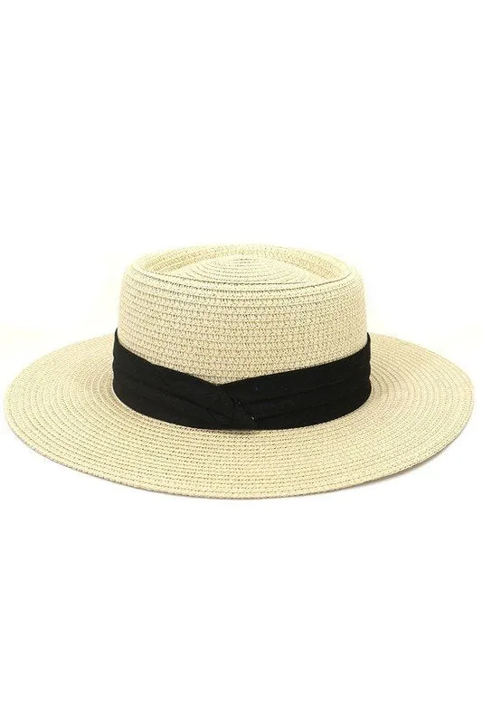 DANDY CLOTH BAND FLOPPY PANAMA HAT