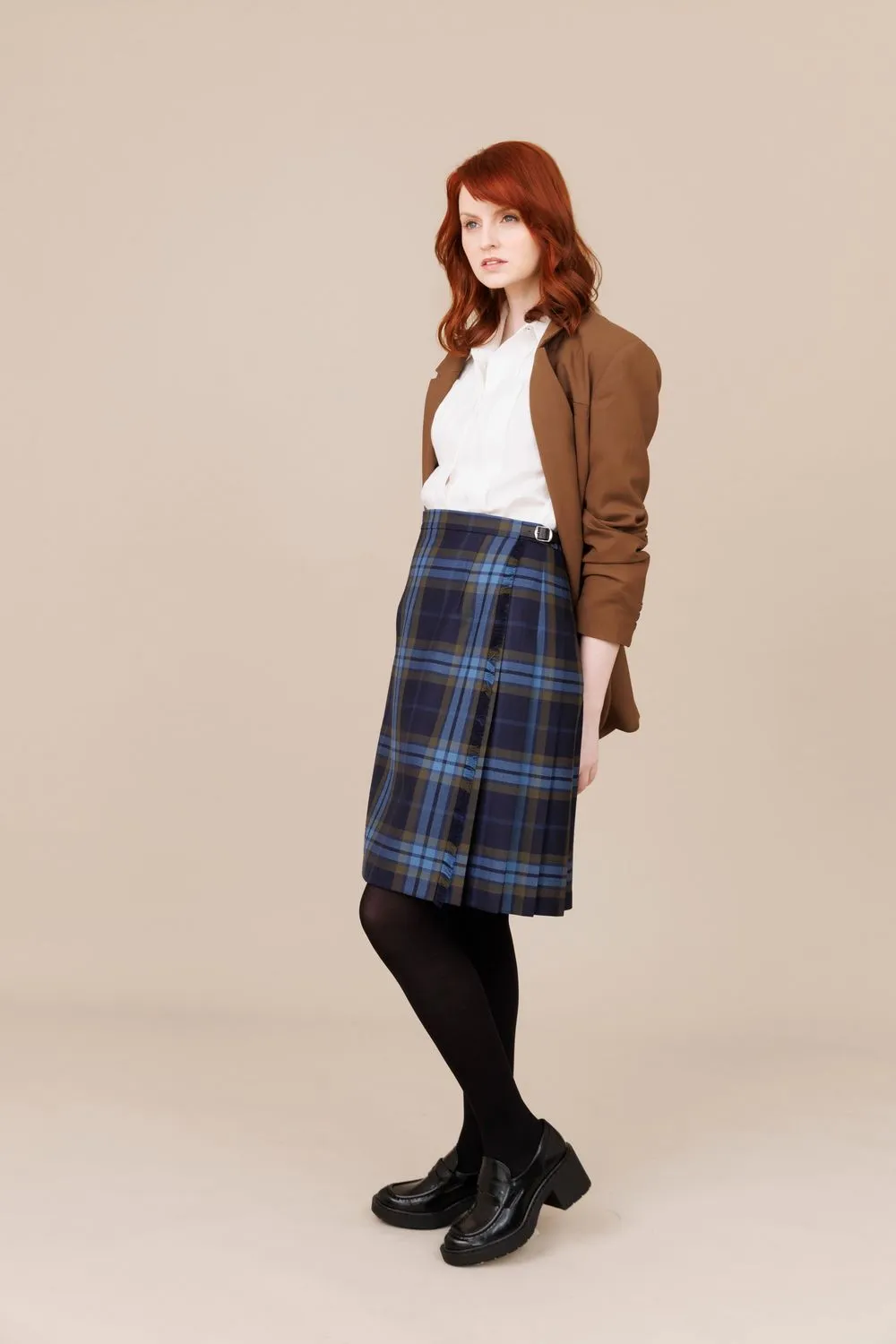 Derroura 100% Worsted Wool Midi Kilt