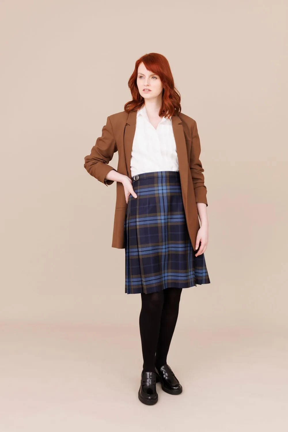 Derroura 100% Worsted Wool Midi Kilt