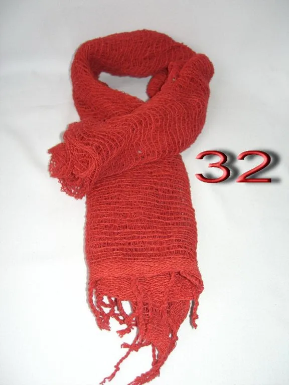 Fair Trade 100% Organic Cotton Scarf Red