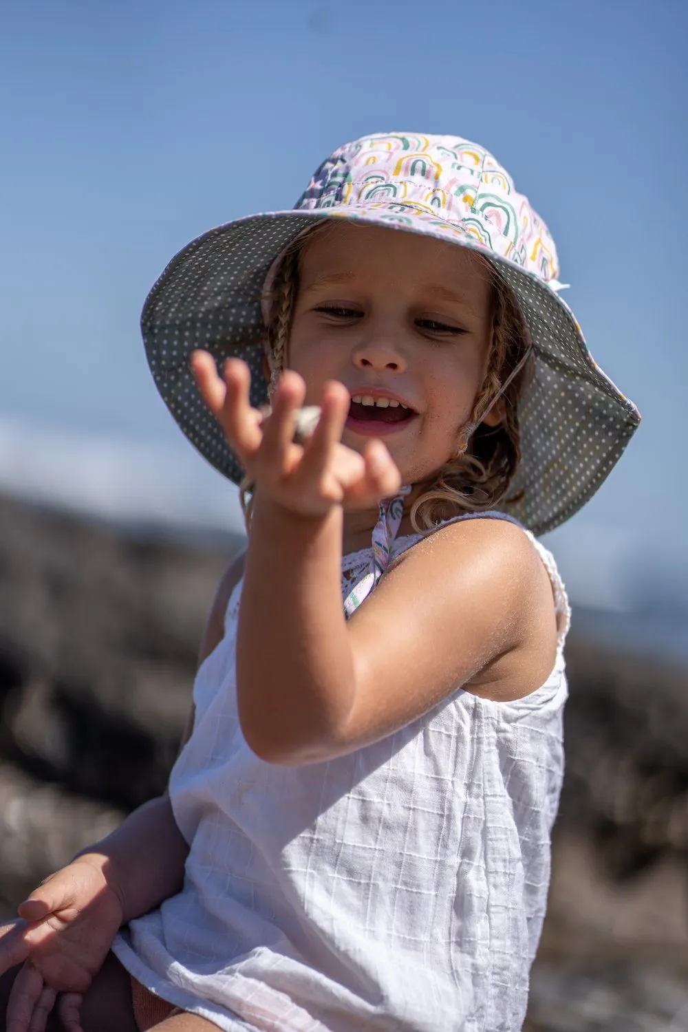 Falling Rainbow Floppy Hat