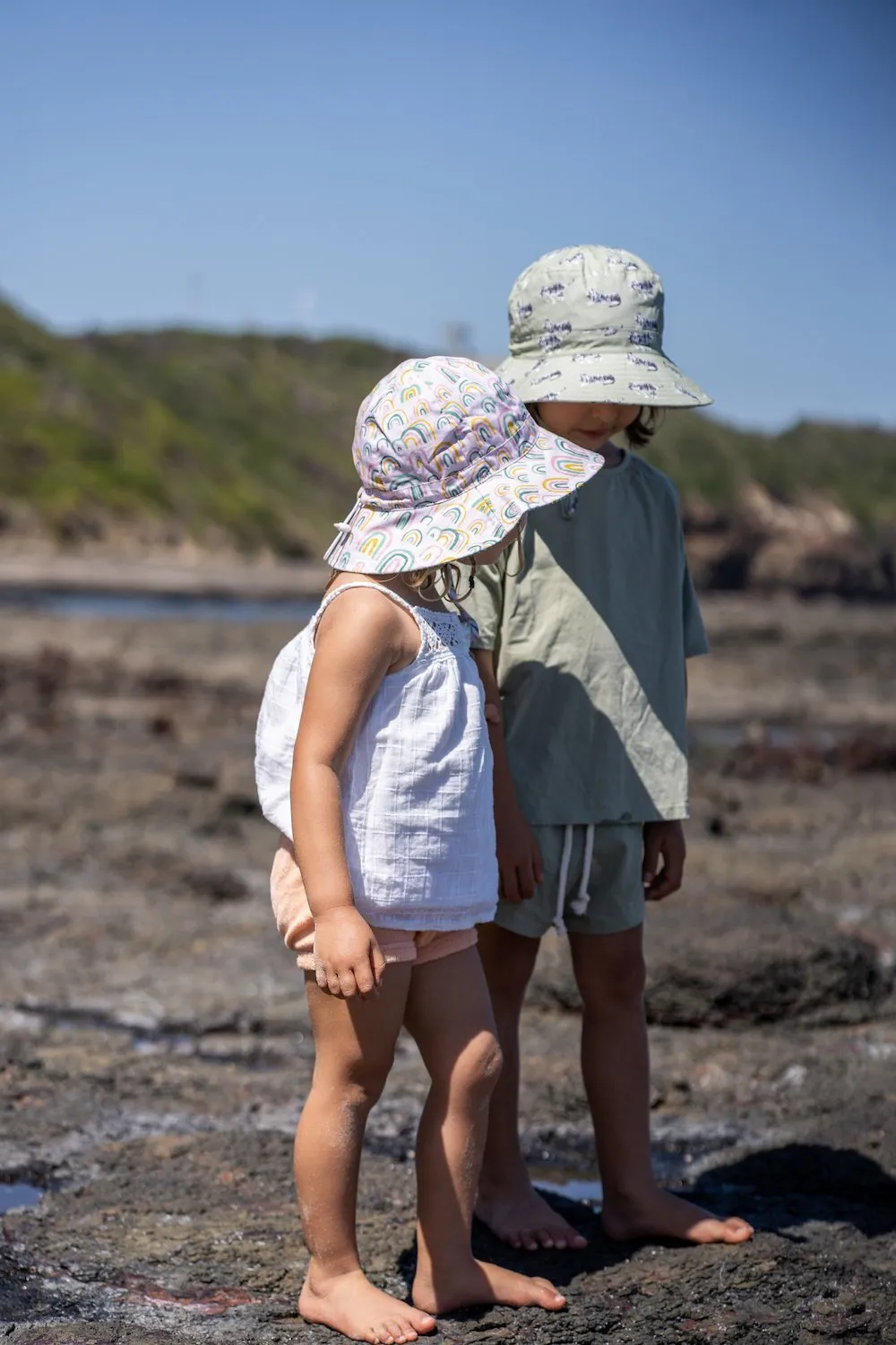 Falling Rainbow Floppy Hat