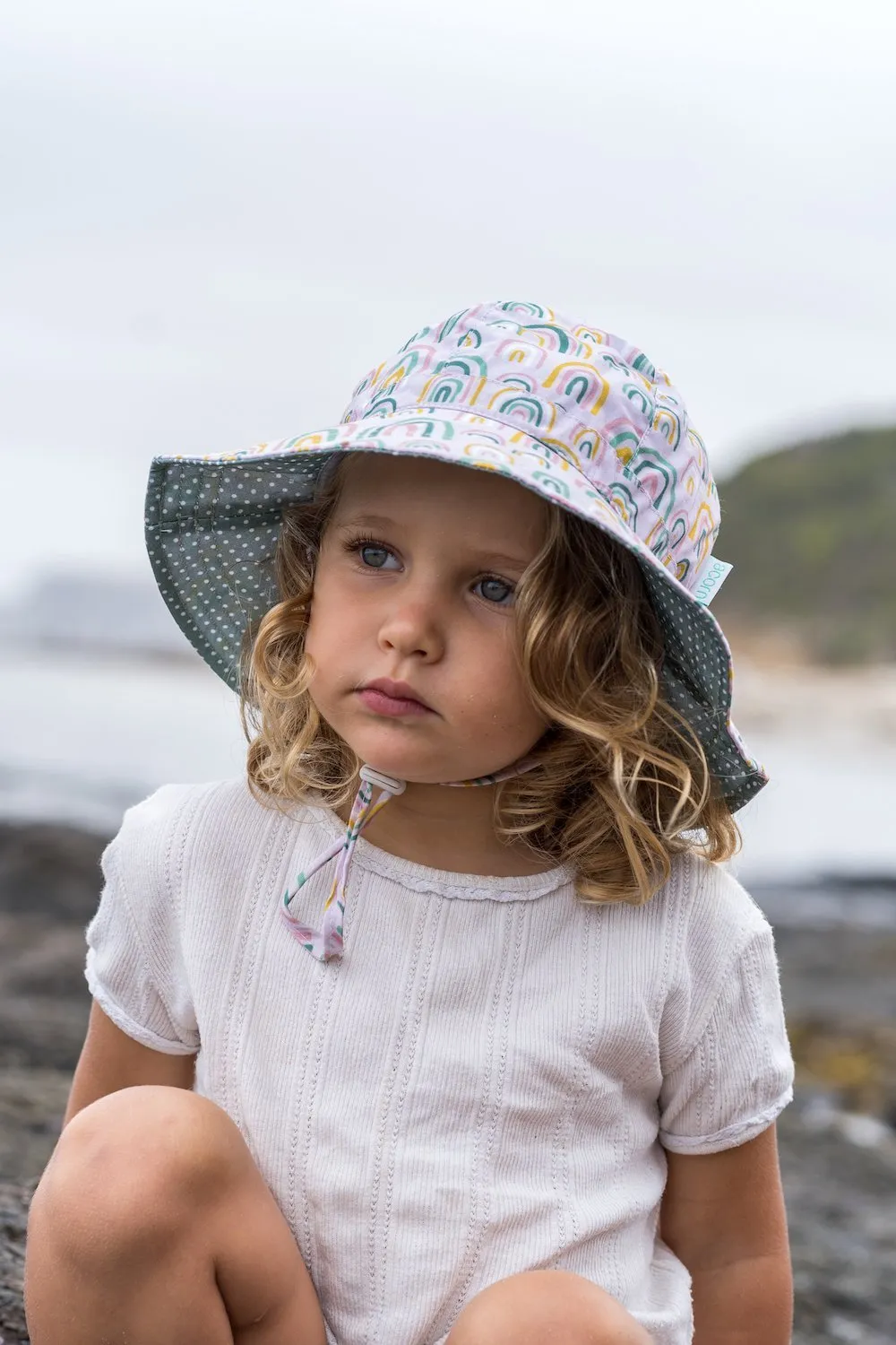 Falling Rainbow Floppy Hat