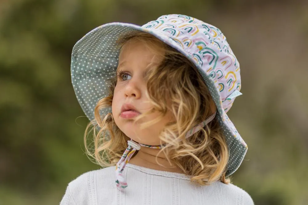 Falling Rainbow Floppy Hat