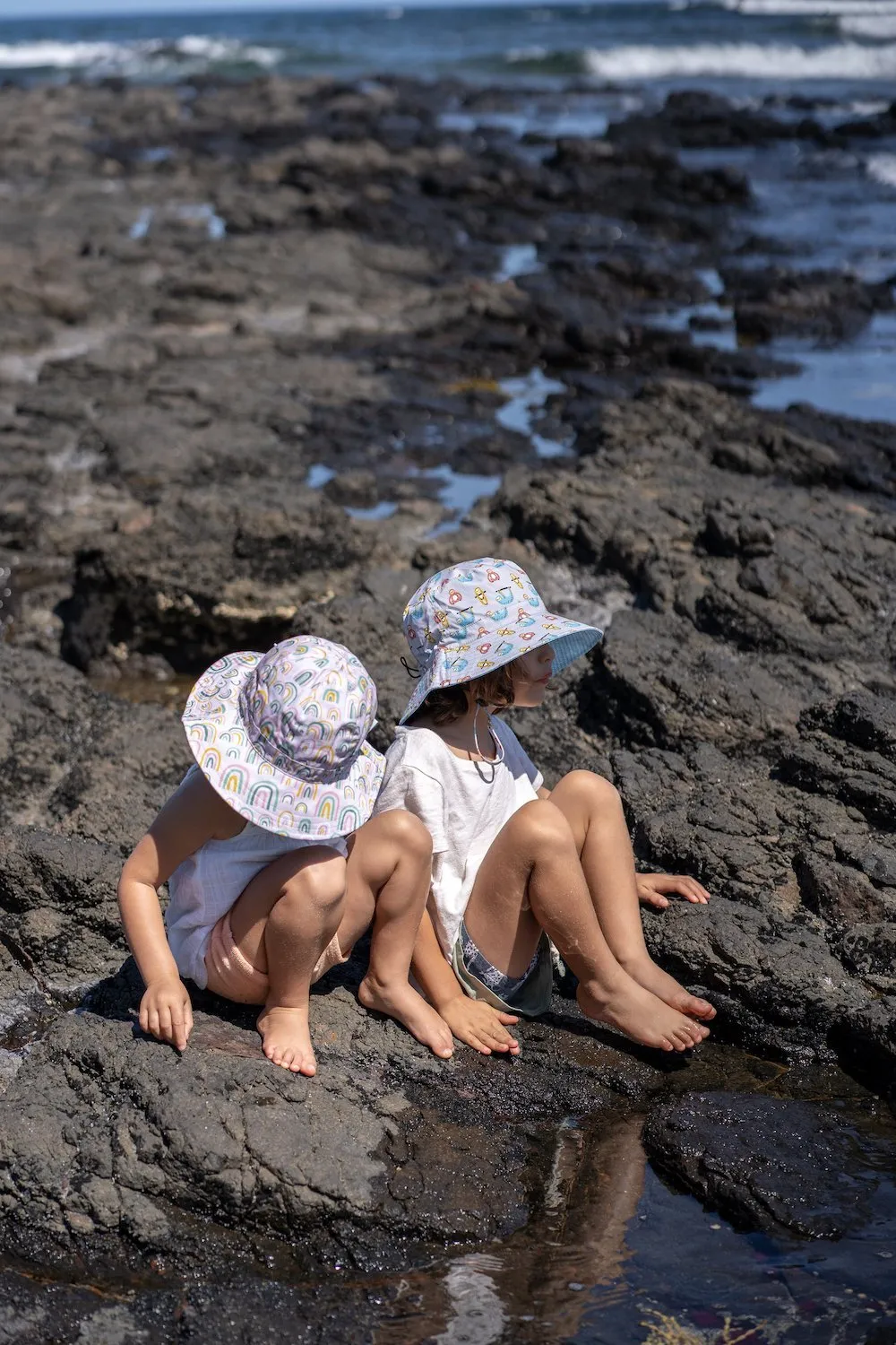 Falling Rainbow Floppy Hat