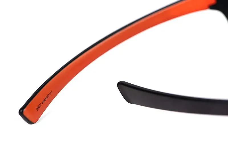 FOX Collection Black /Orange - Grey Lense Sunglasses