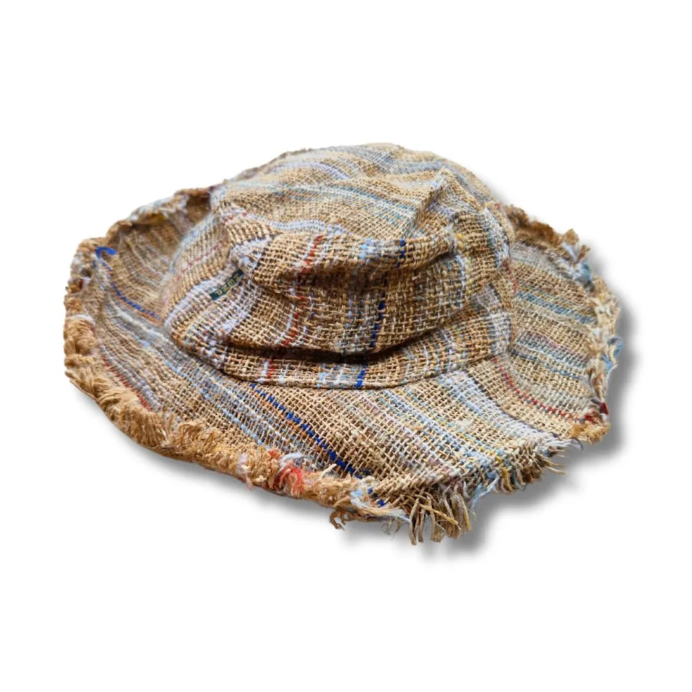 Frayed Brim Hemp Sun Hat