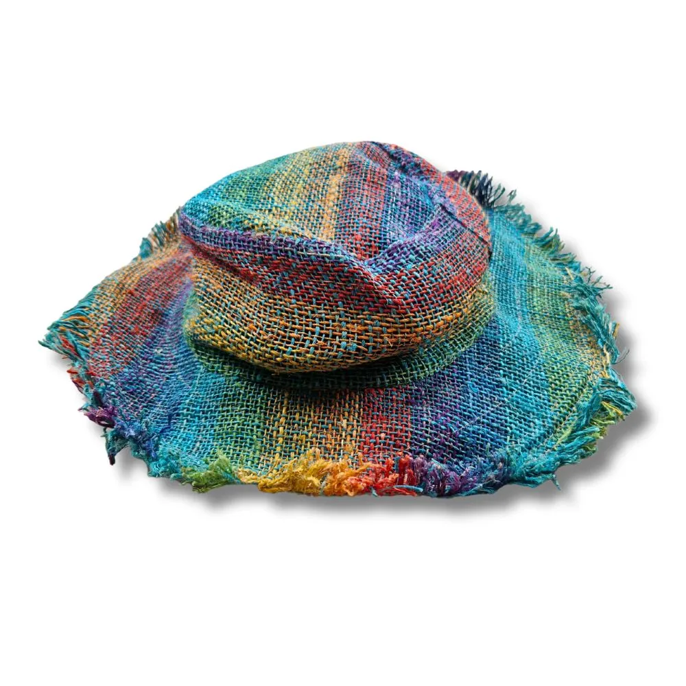 Frayed Brim Hemp Sun Hat