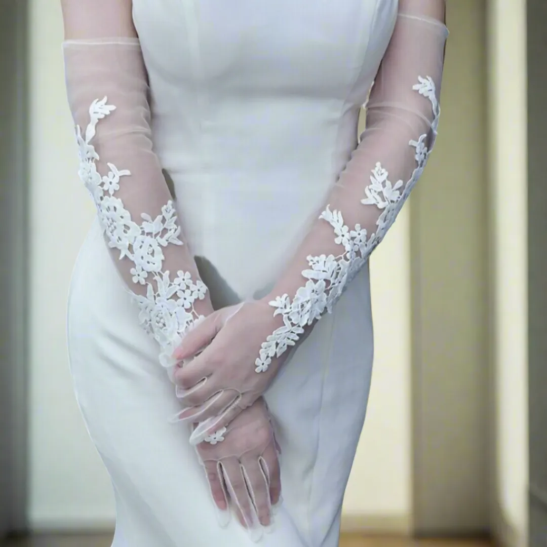 GownLink's Radiant Bridal Gloves for Christian & Catholic Wedding