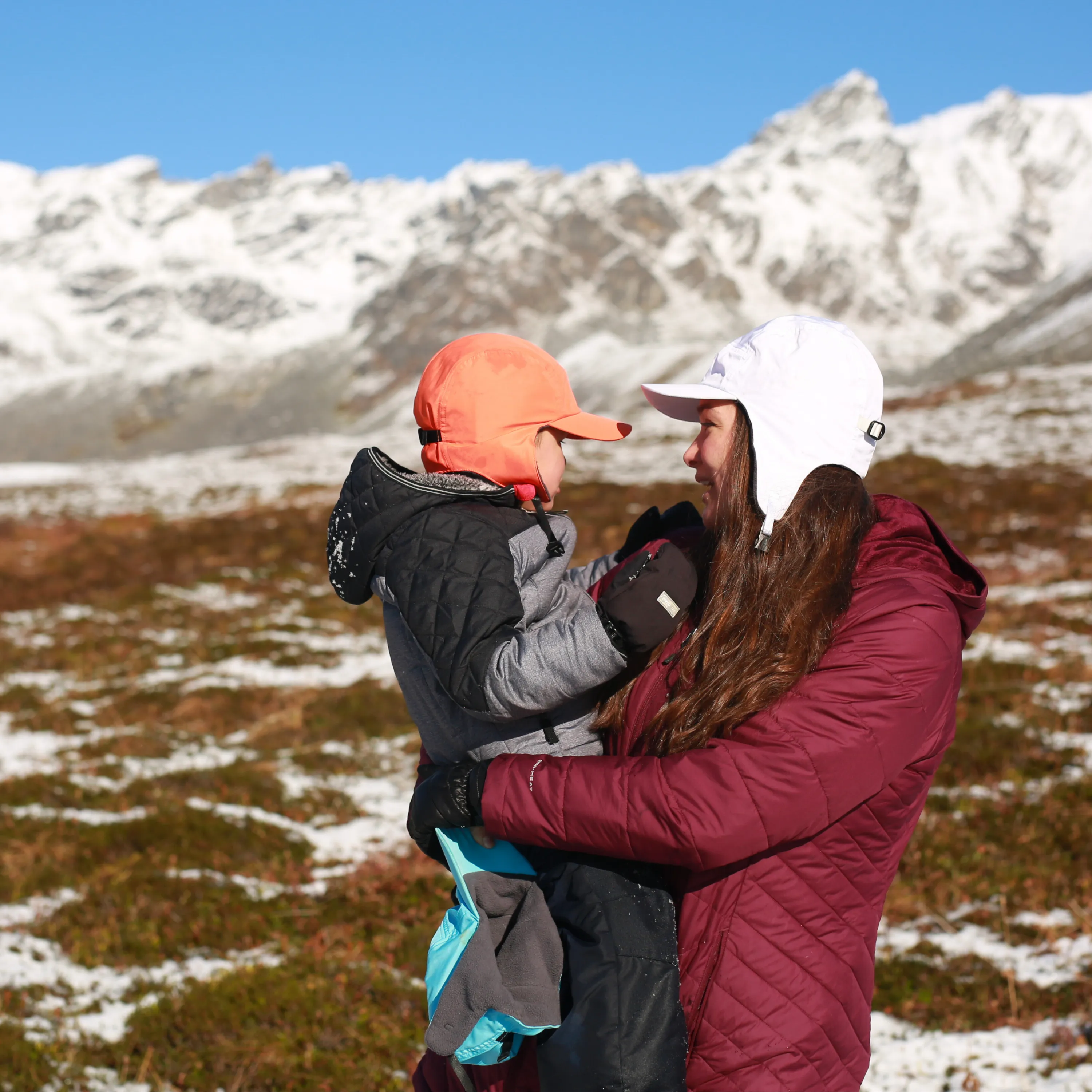 Kids Arctic Chill Winter Convertible Sun Hat - Orange