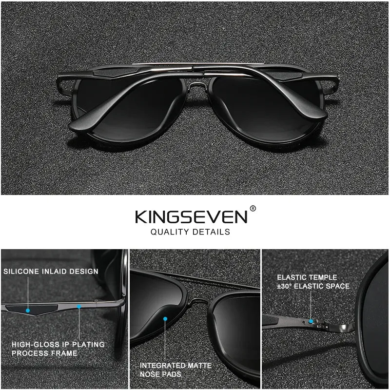 KINGSEVEN 2023 Brand Classic Pilot Polarized Sunglasses Men's Driving Male Sun Glasses Eyewear UV Blocking Oculos