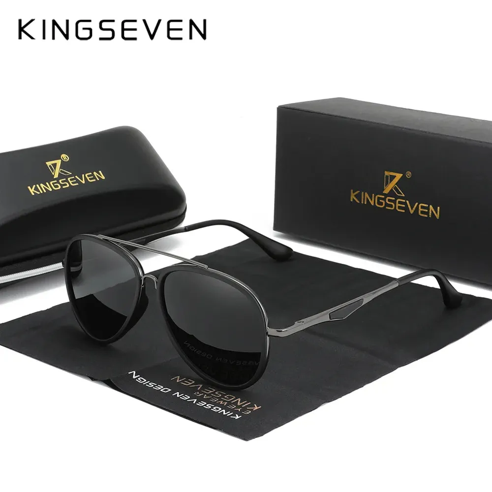 KINGSEVEN 2023 Brand Classic Pilot Polarized Sunglasses Men's Driving Male Sun Glasses Eyewear UV Blocking Oculos