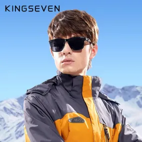 KINGSEVEN Brand Square Retro Gradient Polarized Sunglasses Women Men Carbon Fiber Pattern Design Outdoor Sports Eyewear