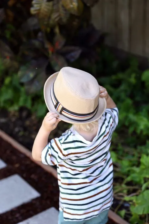 Knuckleheads Tan Fedora with Striped Band