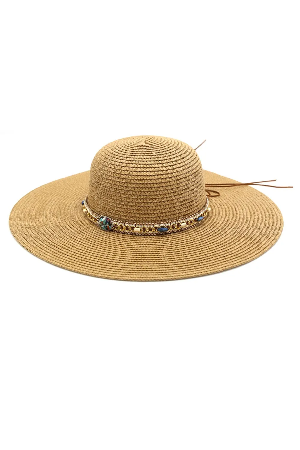 MH0103 Multi Beaded Band Floppy Hat