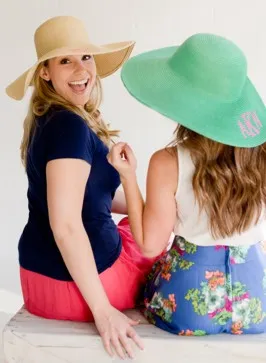 Monogrammed Floppy Sun Hats Choose Color