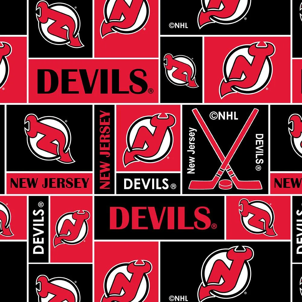 New Jersey Devils - NHL Fleece Print - Patchwork