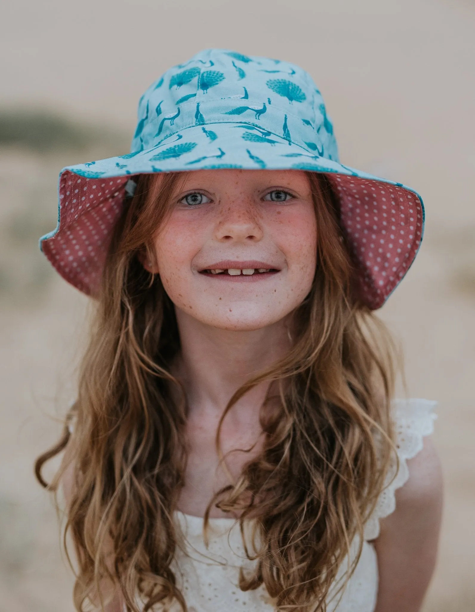 Peacock Reversible Sun Hat