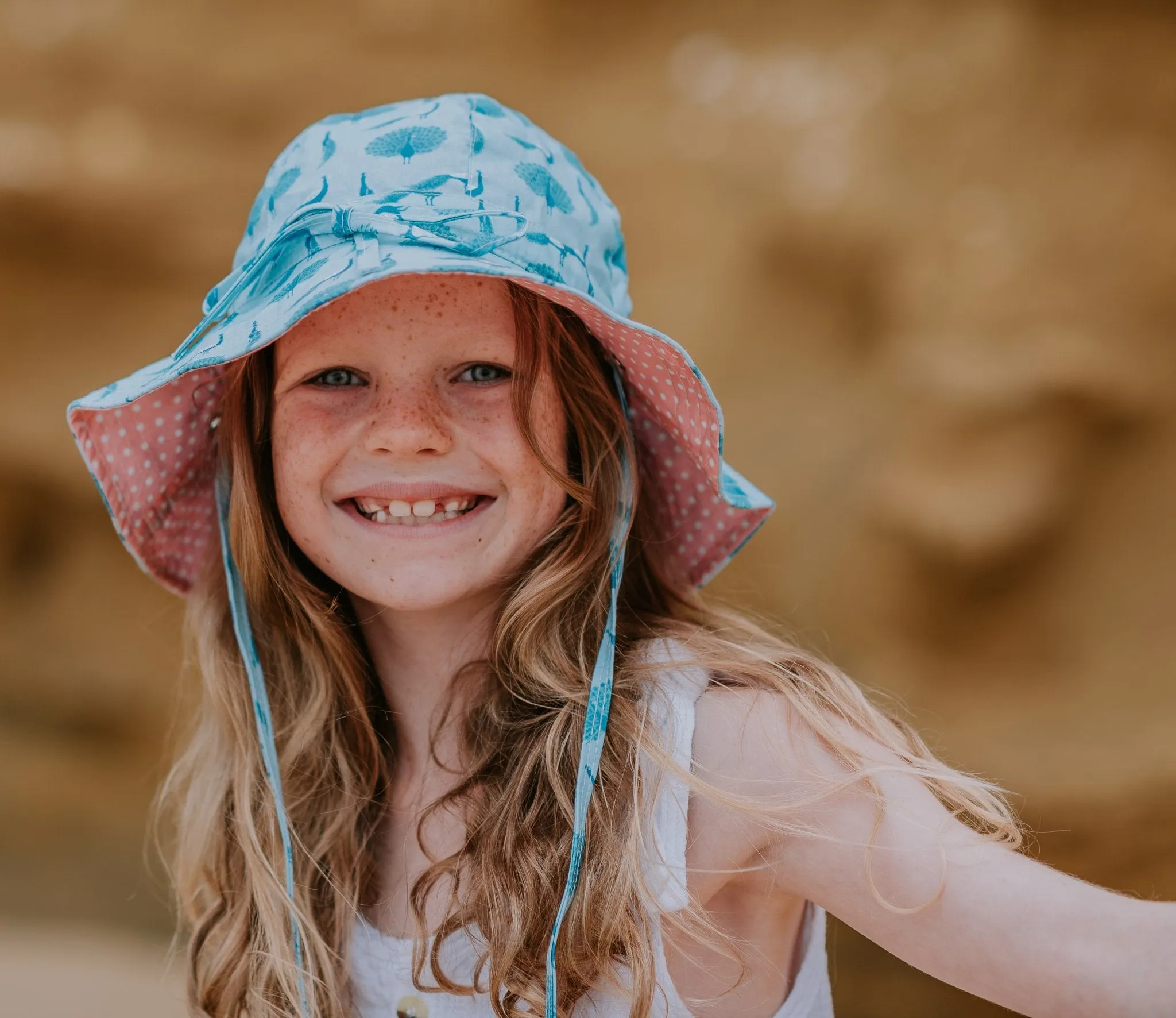 Peacock Reversible Sun Hat