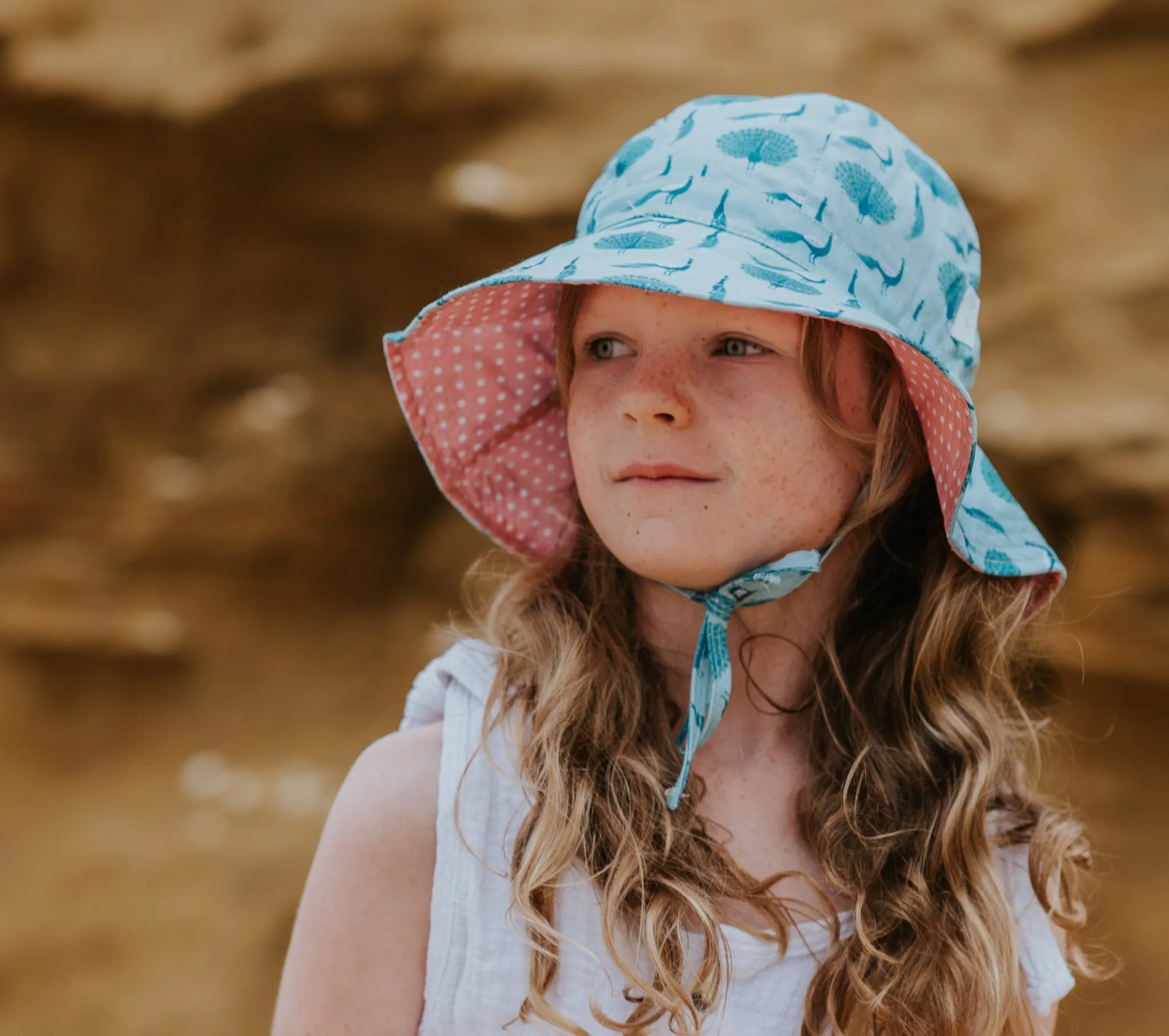 Peacock Reversible Sun Hat