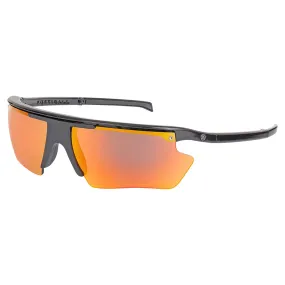 POPEDGE | Polarized, Gloss Black Crystal, Orange Mirror, Small