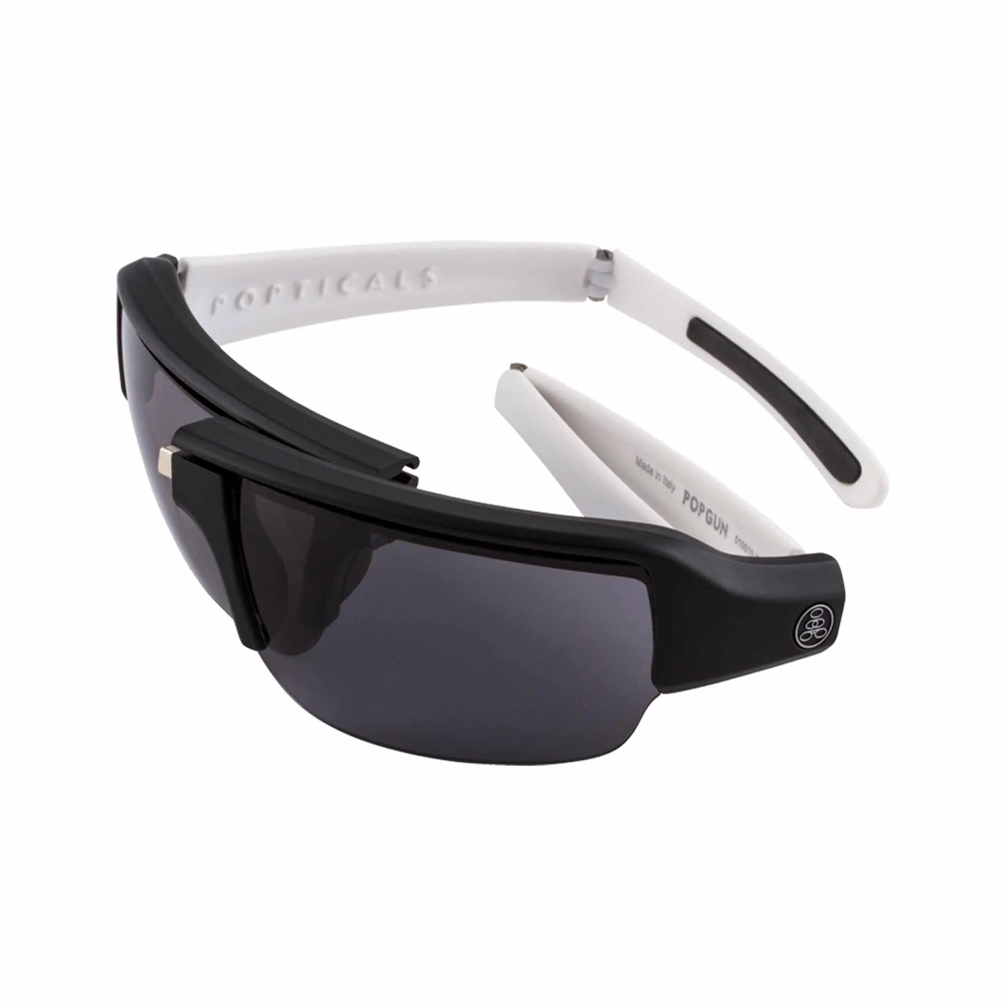 POPGUN | Polarized, Matte Black/White, Gray Lens