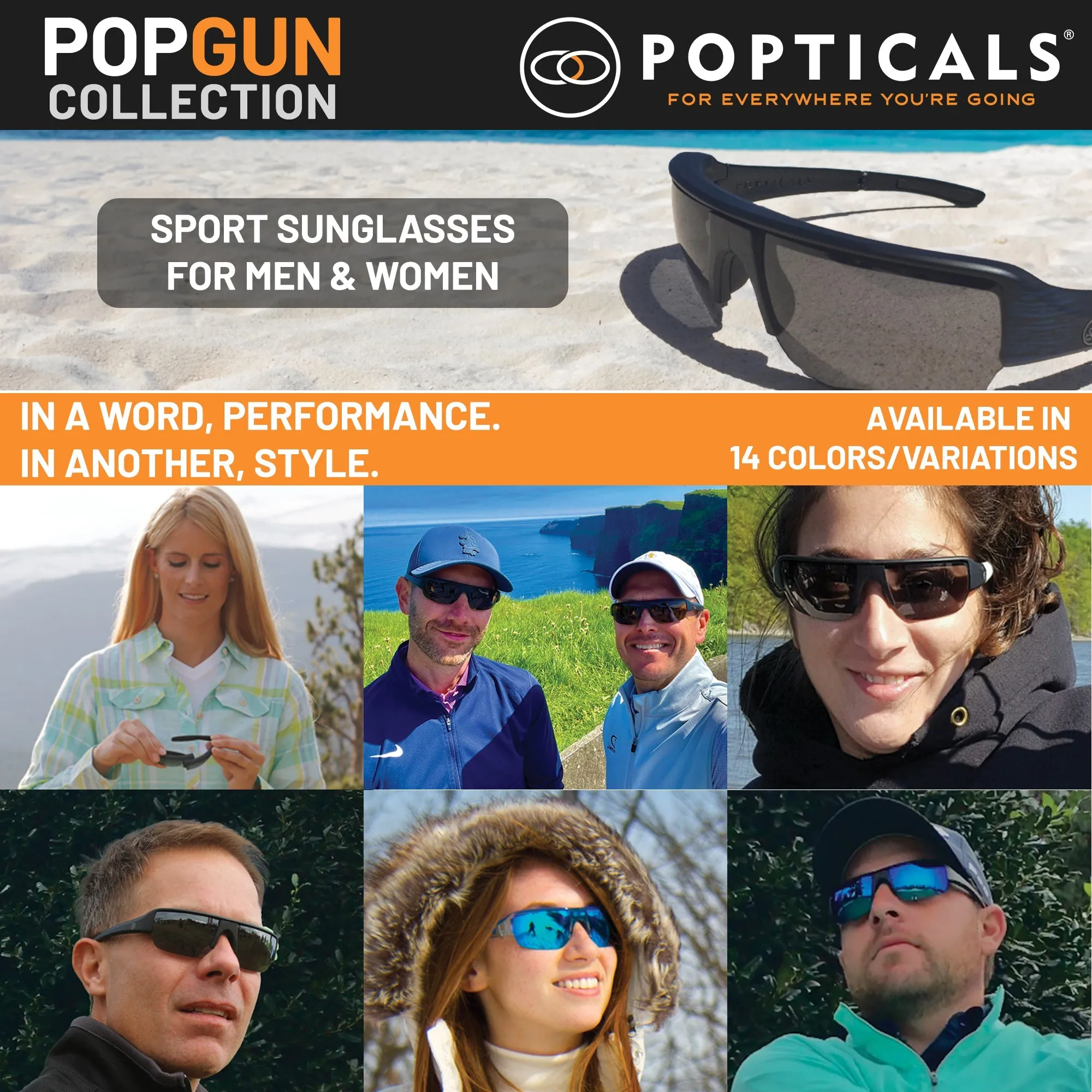 POPGUN | Polarized, Matte Black/White, Gray Lens