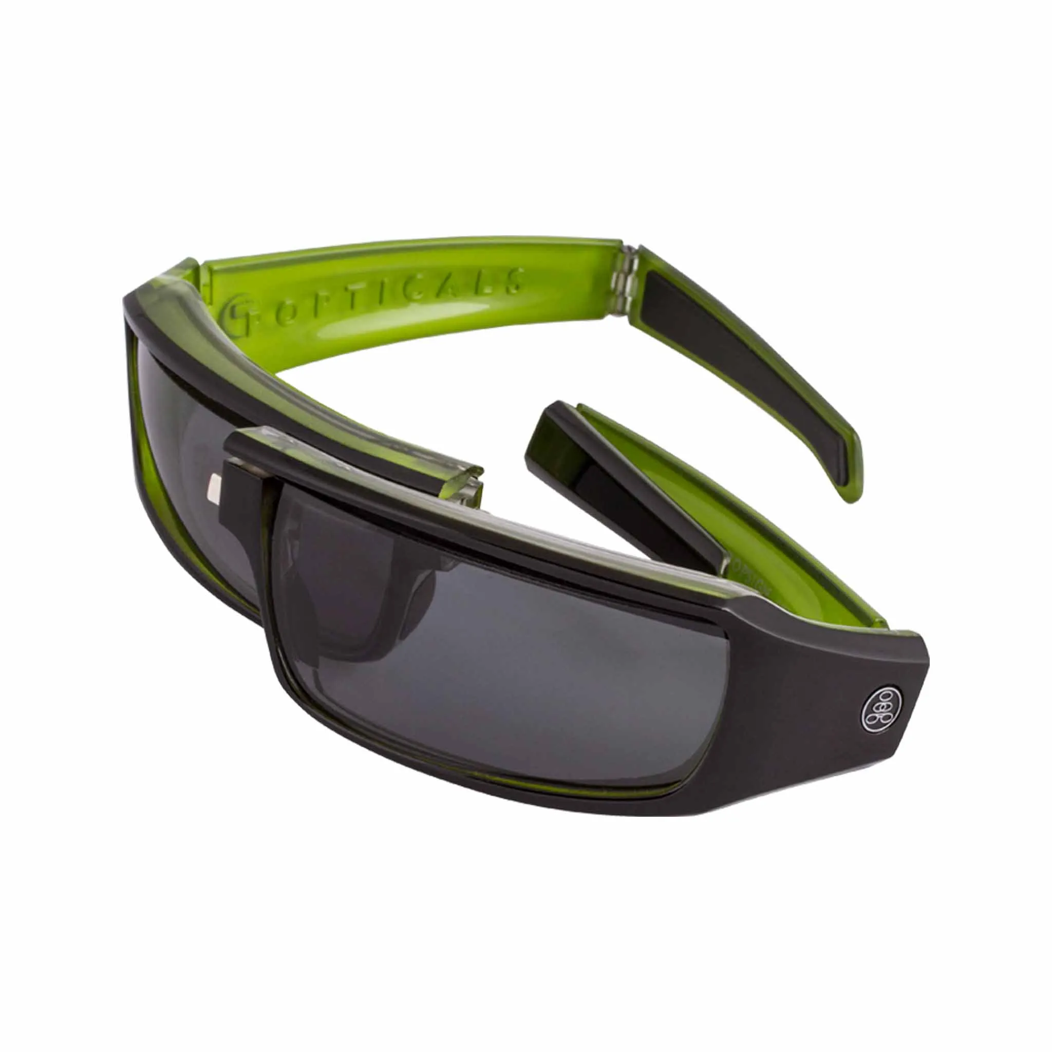 POPSIGN | Polarized, Gloss Black/Green Crystal, Gray Lens