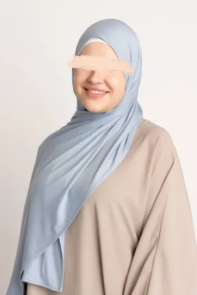 Premium Jersey Hijab - Crystal Blue