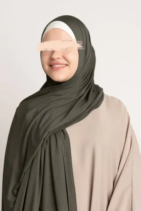 Premium Maxi Jersey Hijab - Gun Metal