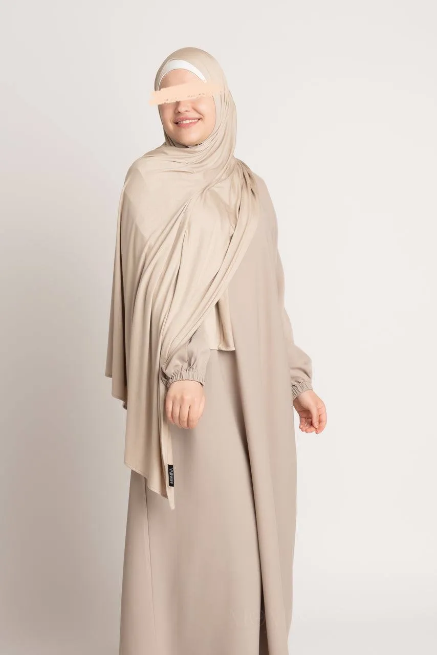 Premium Maxi Jersey Hijab - Oat