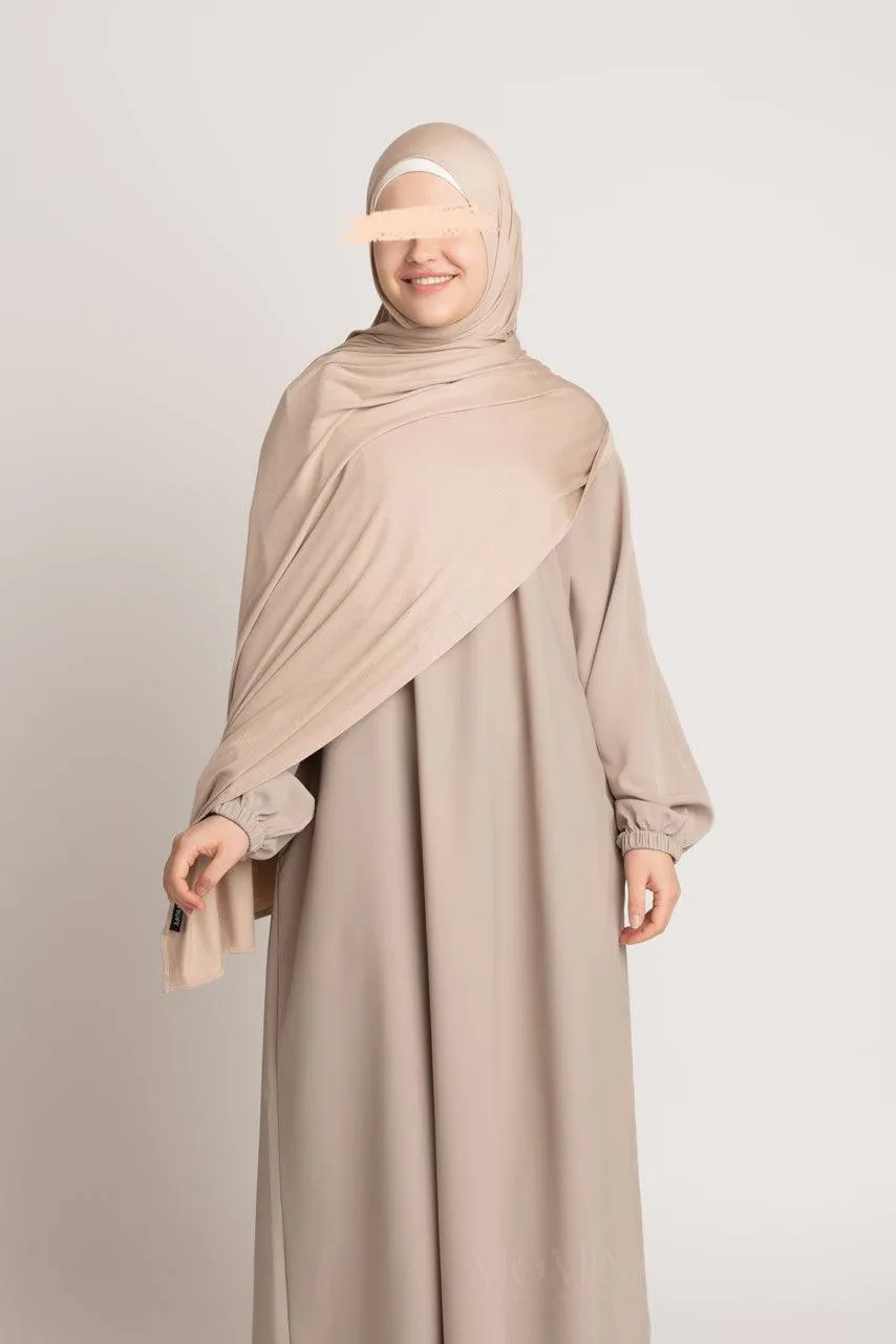 Premium Maxi Jersey Hijab - Sand