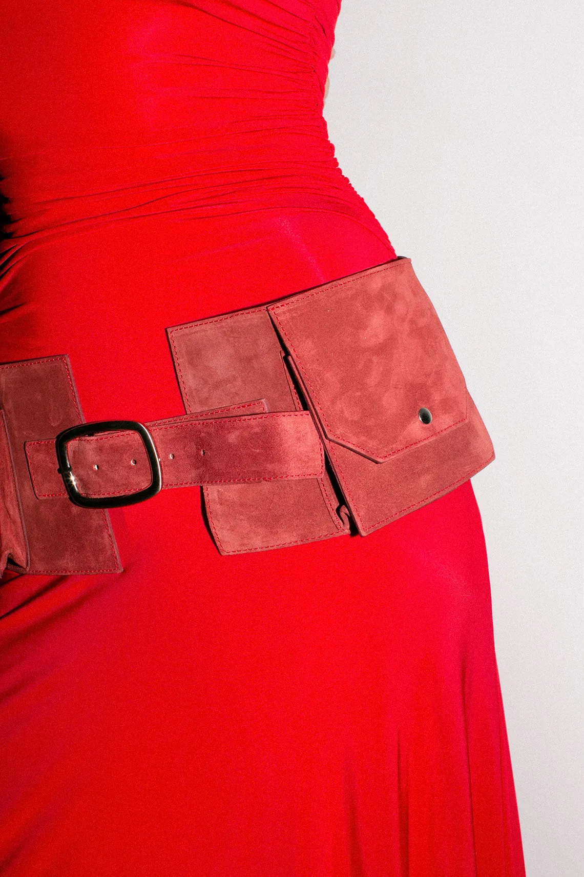 Red Suede Nelson Belt